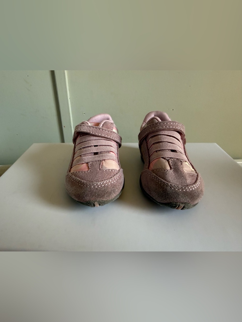 Kids Pink Suede Sneakers